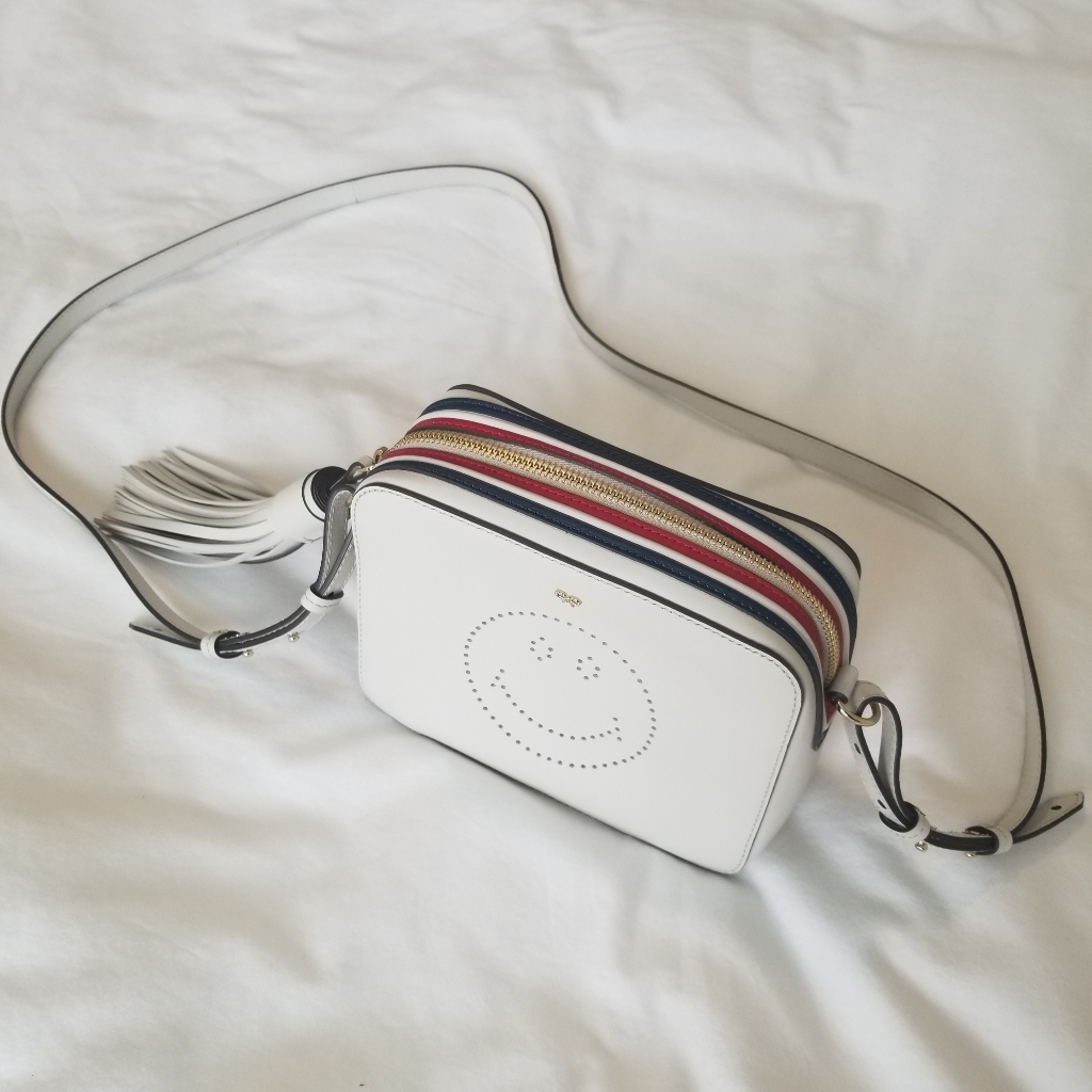 Anya Hindmarch Smiley Gray Crossbody